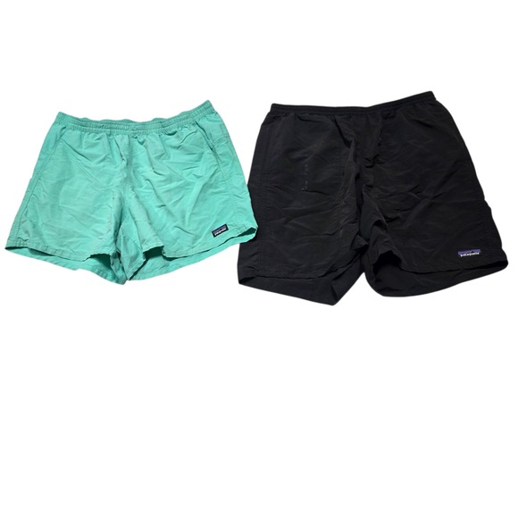 Patagonia Other - Patagonia Shorts Men Large Black Teal 5" Inseam 2 Pair Bundle Swim Hike